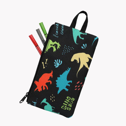 Nueva mochila escolar de tres piezas con diseño de dinosaurio de dibujos animados de Amazon para niños en edad escolar primaria, bolsa para bolígrafos con carga reducida y protección para la columna vertebral 