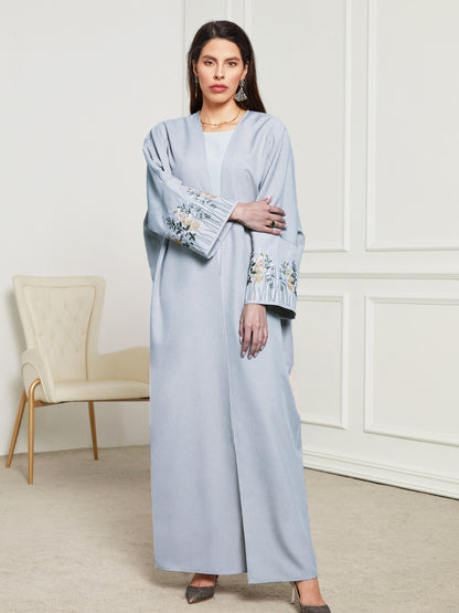 Women's Robe Embroidered Middle Eastern Muslim Clothing Cardigan Dress Long Dress Bat Sleeve