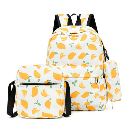 A children&#039;s colorful large-capacity fashion shoulder bag three-piece leisure sports bag three-in-one travel bag