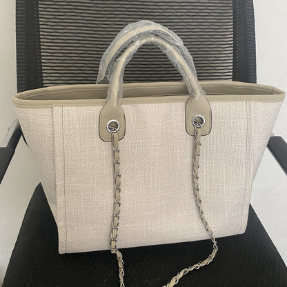 Bolso de mano para mujer, de gran capacidad, portátil, con cadena cruzada, 0,8 kg 