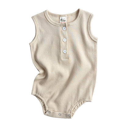 A baby clothing 2024 new product baby jumpsuit summer cotton sleeveless baby jumpsuit manufacturer wholesale