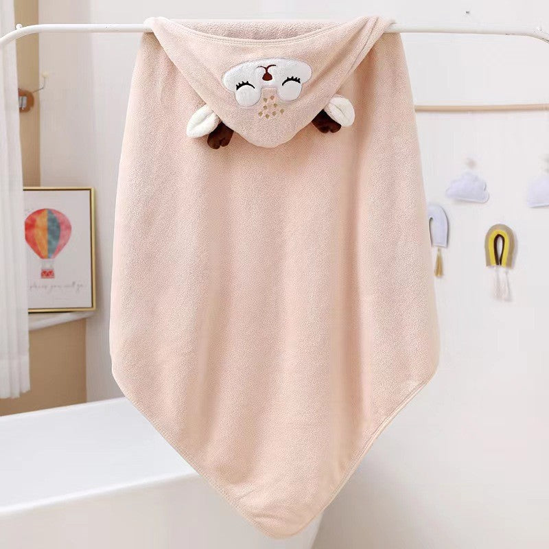 Children's embroidery cape cartoon bath towel baby absorbent cute bath towel 0.32kg