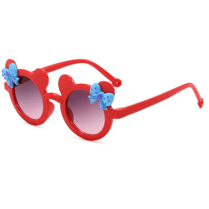 A Mickey children's sunglasses and sunglasses wholesale children's bow cartoon cute girl sun protection sunglasses factory 0.02KG