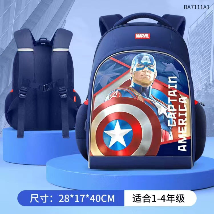 Mochila escolar genuina de Disney Marvel para niños, para estudiantes de primaria, de 1.º a 3.º grado, ligera, de gran capacidad, para niños, venta al por mayor 