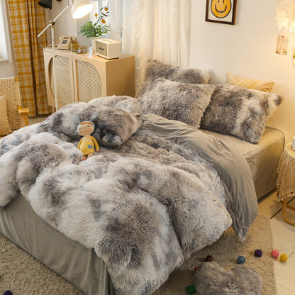 A water mink four-piece set plush crystal plush quilt cover Amazon cross-border foreign trade three or four-piece set manufacturer wholesale