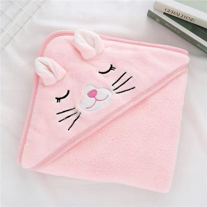 Children's embroidery cape cartoon bath towel baby absorbent cute bath towel 0.32kg