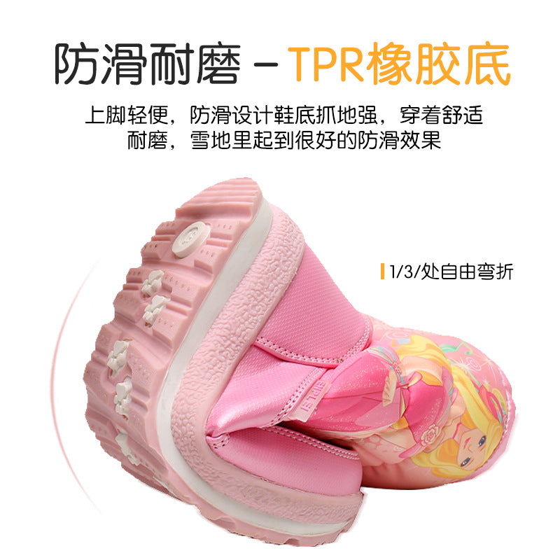 A Exports to Russia winter waterproof children's boots winter girls princess snow boots short boots thickened baby cotton shoes