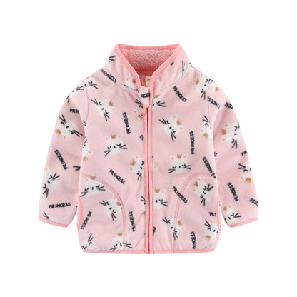 A 20 factory direct sales children's clothing, spring and autumn girls' fleece boys' thick coat sweater 2-8 years old wholesale manufacturers