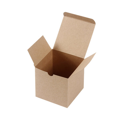 Caja ciega de papel kraft al por mayor, caja vacía, caja de regalo para muñecas pequeñas, caja de cartón cuadrada, caja de embalaje de juguetes de tarjeta blanca, pedido mínimo: 50 piezas 