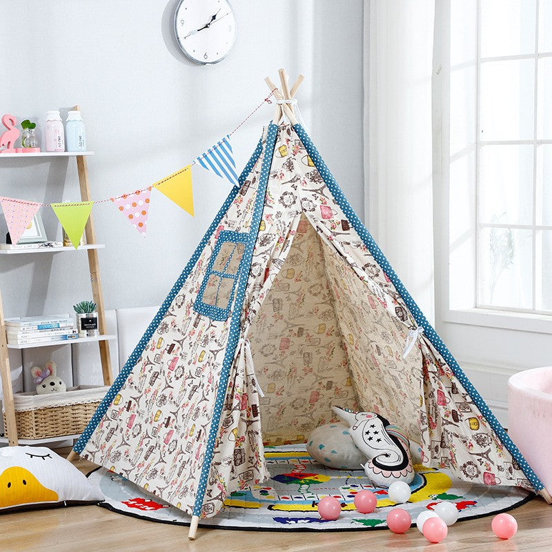 A Indian Tent Children's Indoor Small Tent Outdoor Camping Princess Castle Play House Toy House