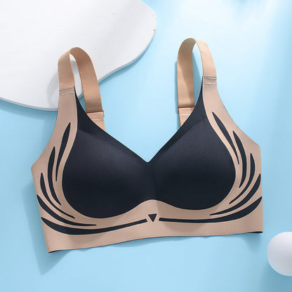 A collection of auxiliary breasts, soft support underwear, women's adjustable small chest, gathered anti sagging, running and shock-absorbing sports fixed cup bra