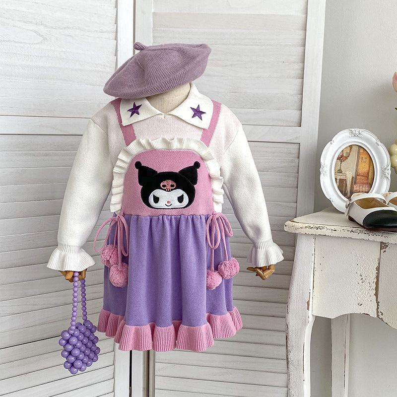 A Kulomie clothes girls princess dress autumn and winter new baby girl Lolita dress little girl birthday clothes