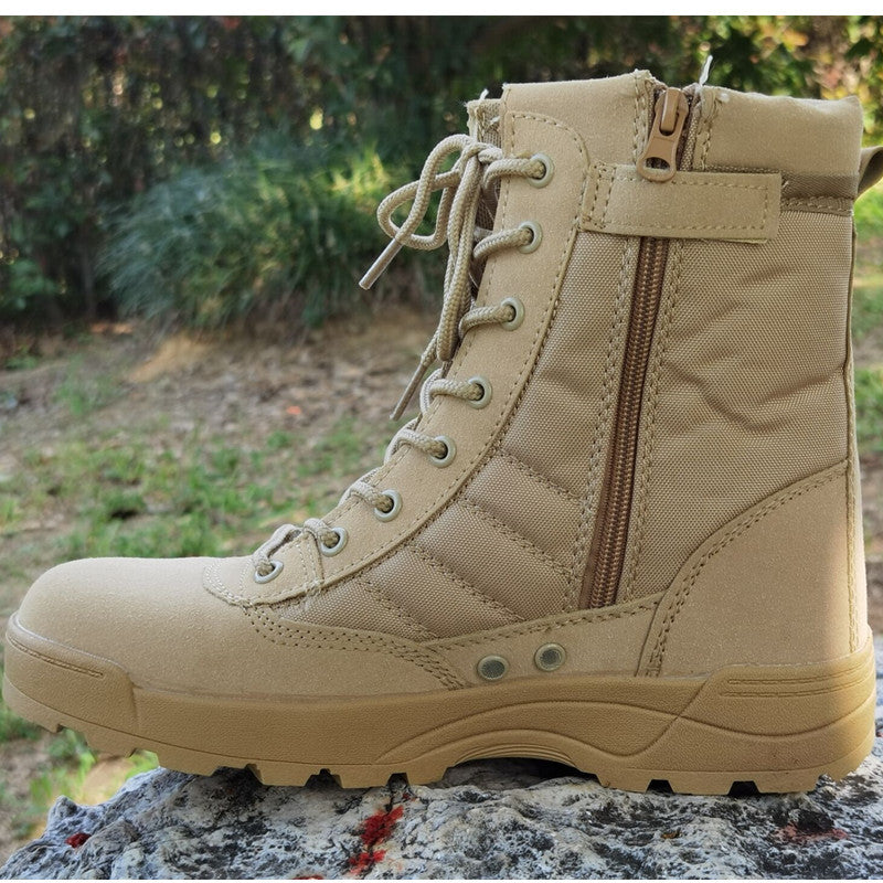 Botas tácticas, botas altas transpirables, zapatos para exteriores COS para hombre, botas de desierto, botas de combate, botas tácticas, zapatos de montañismo, 1,3 kg