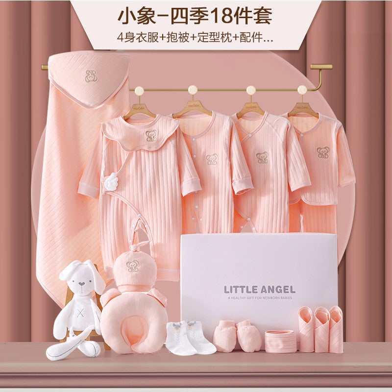 A New Baby Practical Gift Box Breathable Soft Thin Newborn Baby Clothes onesie Romper Set