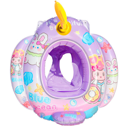 Large padded car horn boat steering wheel cross-border covered swimming ring infant swimming seat