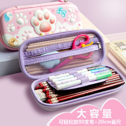 A Korean girls&#039; pencil case creative EVA girls&#039; heart stationery bag large-capacity pencil case for male and female primary school students