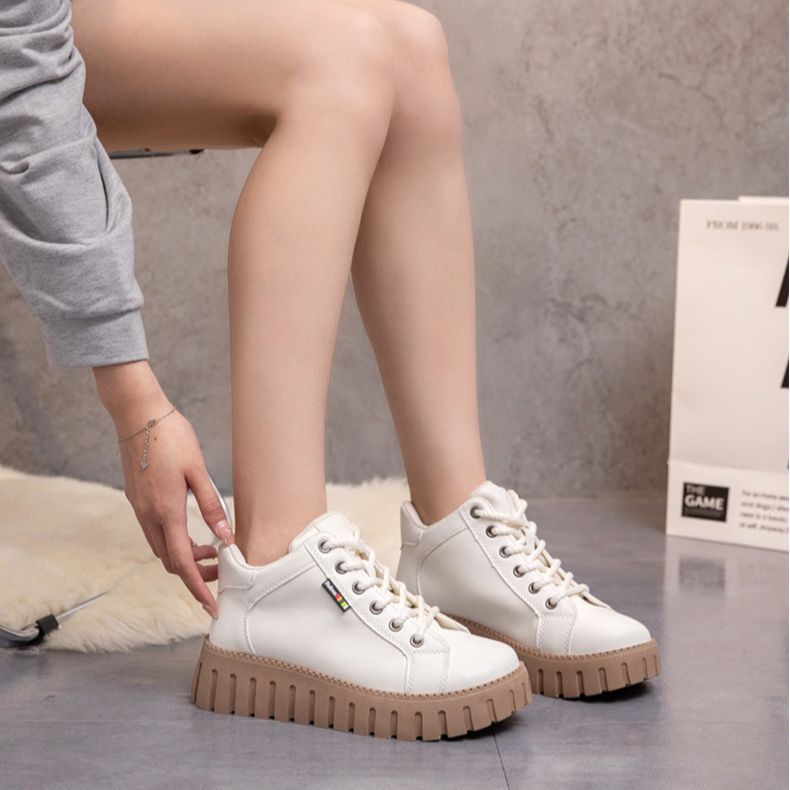 Autumn and winter new Martin boots fashion casual Joker women&#039;s shoes single cotton with non-slip lightweight casual shoes.