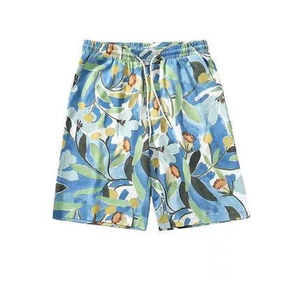 A Beach Pants Men's Summer Thin Quick-Drying Can Be Worn Out of the Water, Trendy Trendy Brand Loose Seaside Vacation Flower Shorts 0.15KG