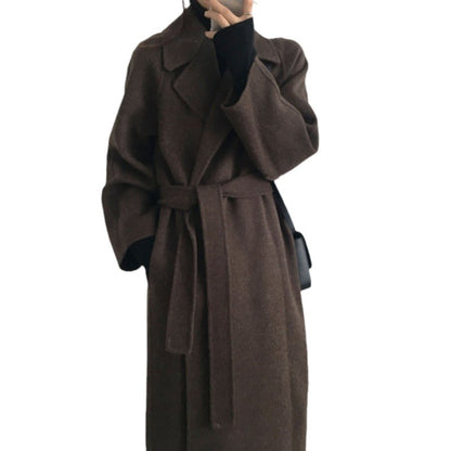 A Korean woolen coat women's autumn and winter new small medium and long French wool woolen coat