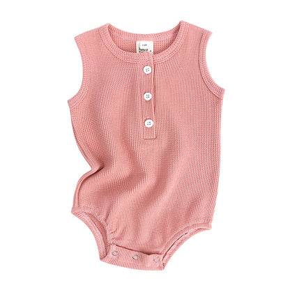 A baby clothing 2024 new product baby jumpsuit summer cotton sleeveless baby jumpsuit manufacturer wholesale