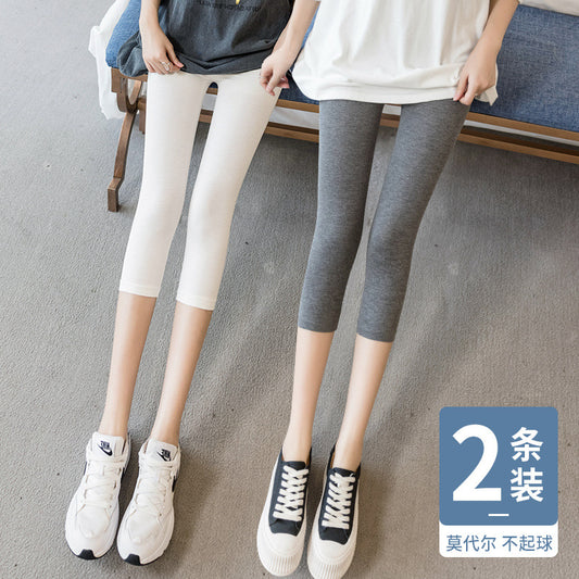 A Modal leggings women wear thin new summer large size slim and thin high waist seven-point pants manufacturers wholesale