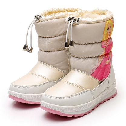 A Exports to Russia winter waterproof children's boots winter girls princess snow boots short boots thickened baby cotton shoes