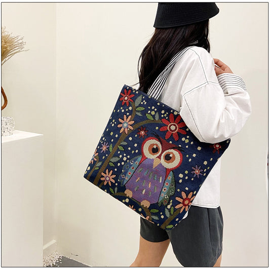 student tote portable canvas bag