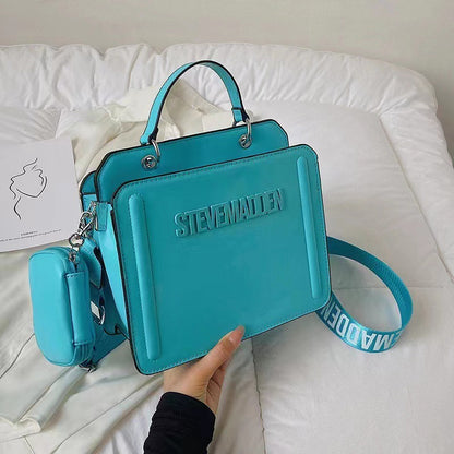 Handbags handbags letter shoulder bag solid color 0.55KG