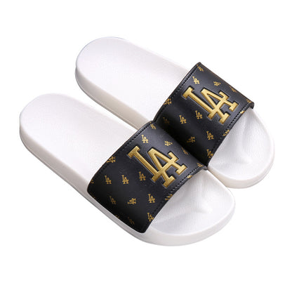 A home slippers indoor anti-slip sandals summer wear casual wear-resistant slippers couple fashion trend female drag.