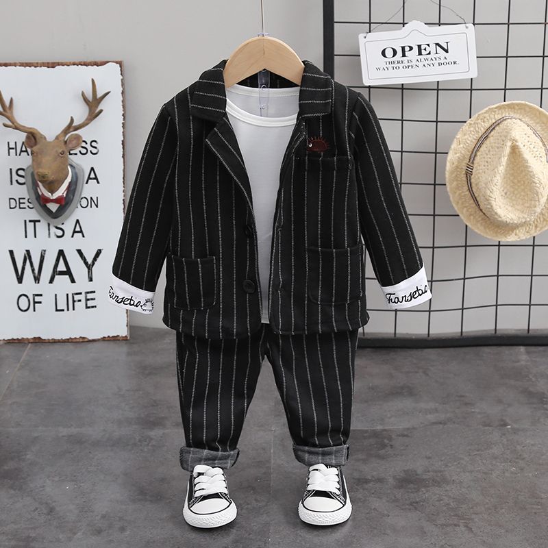 Children's suits, children's clothes, boys' three-piece set, baby boys, spring new handsome spring, 0-3 years old, long sleeves, autumn tide 1kg