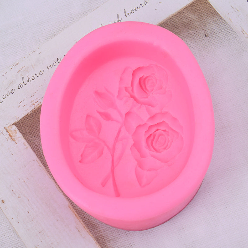 A rose flower bouquet, handmade soap silicone mold, aromatherapy handmade soap baking DIY clay soft pottery mold