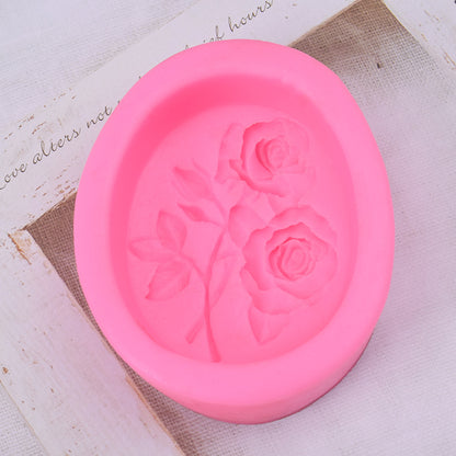 A rose flower bouquet, handmade soap silicone mold, aromatherapy handmade soap baking DIY clay soft pottery mold