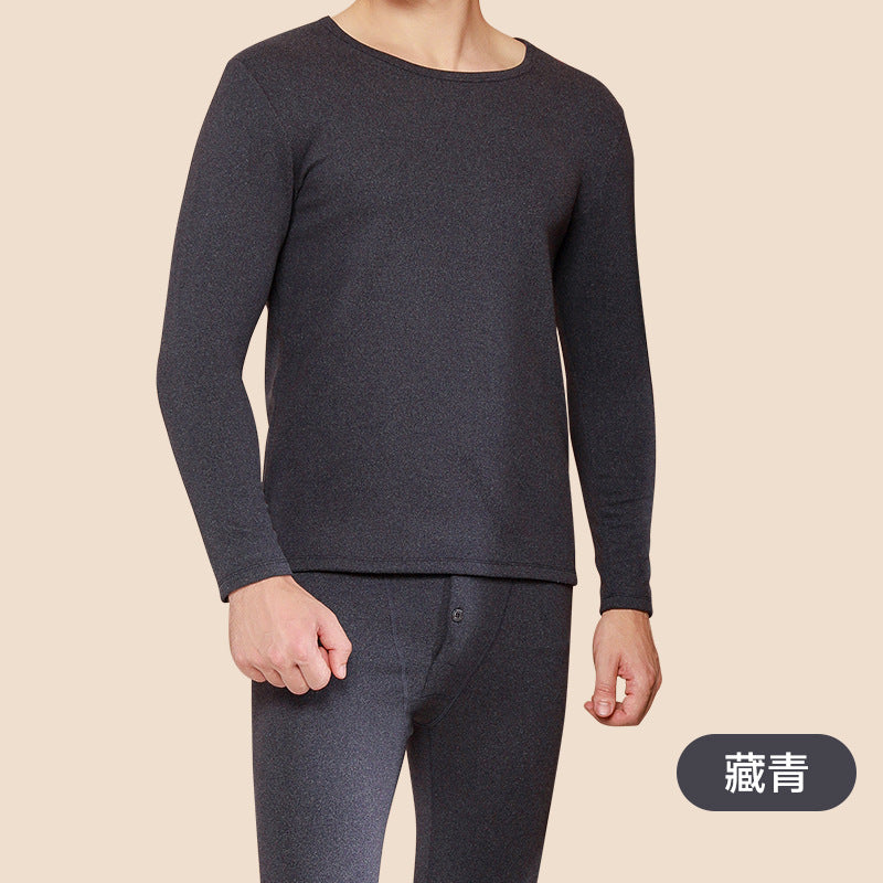 A wool silk German velvet men's thermal underwear suit women's thickened AB-sided long johns men's bottoming shirt women's autumn and winter