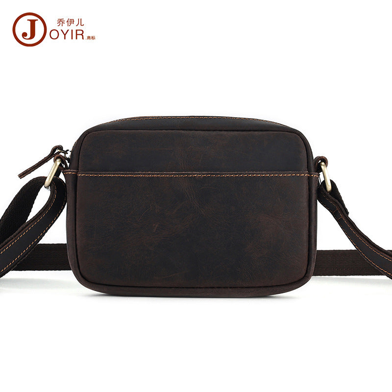 A high-end niche messenger bag men's all-cowhide shoulder bag men's bag leather retro messenger bag mail carrier bag men's