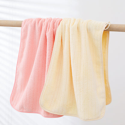 A towel wholesale factory thickened adult household coral fleece towel soft and absorbent one piece hair shake fast the same style