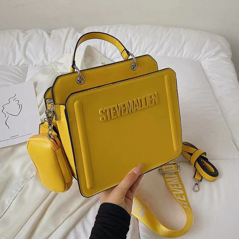 Handbags handbags letter shoulder bag solid color 0.55KG