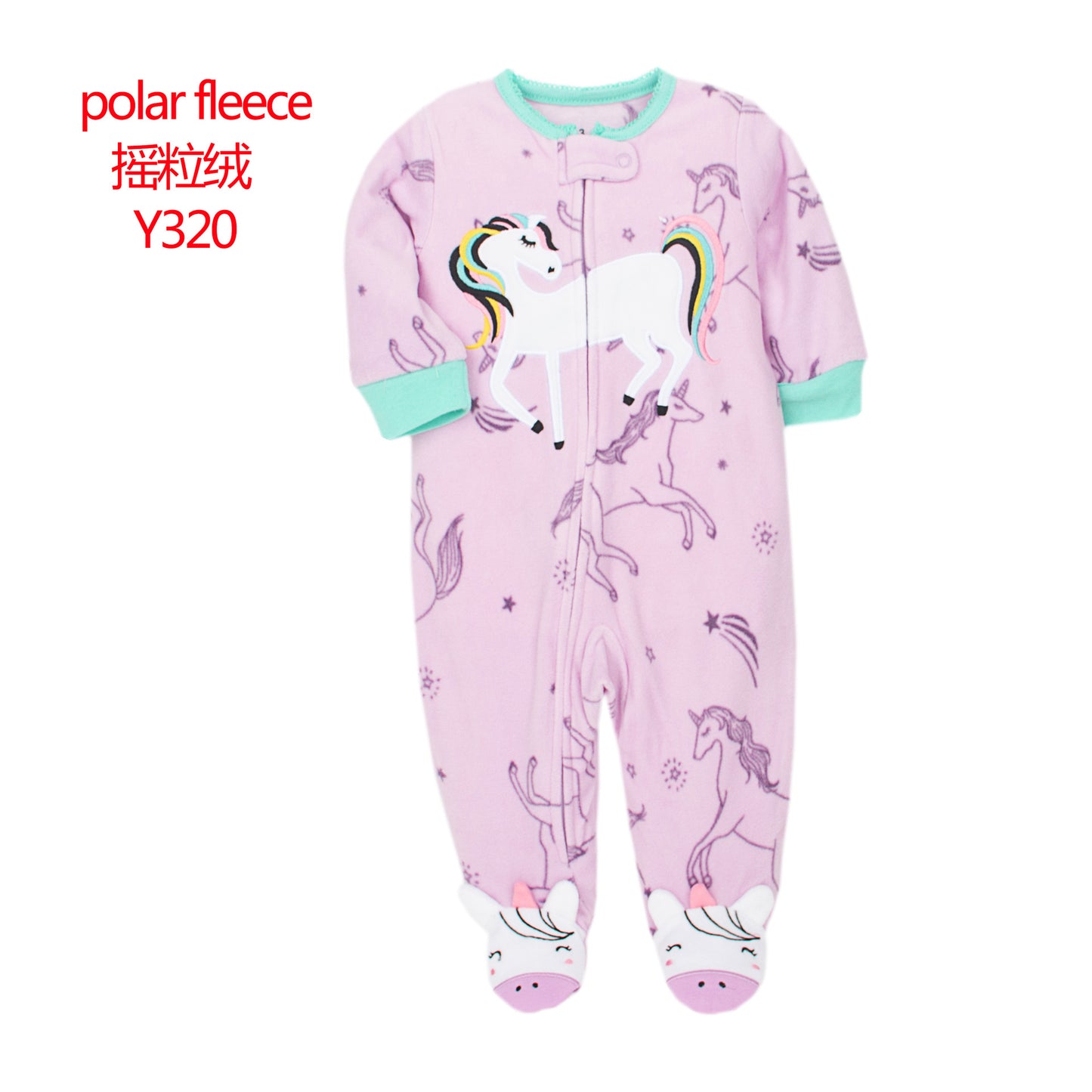 A manufacturer fleece foot climbing clothes long-sleeved onesies baby going out clothes baby Romper pajamas