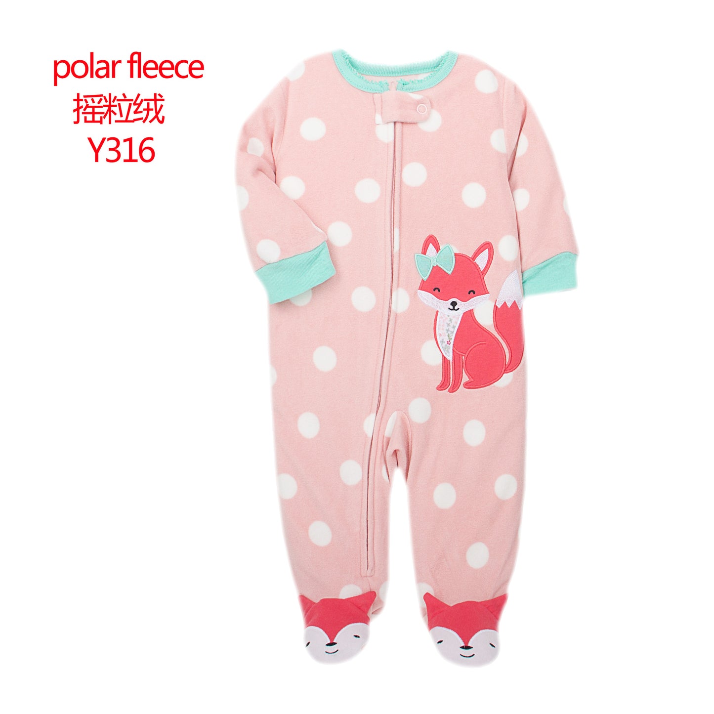 A manufacturer fleece foot climbing clothes long-sleeved onesies baby going out clothes baby Romper pajamas