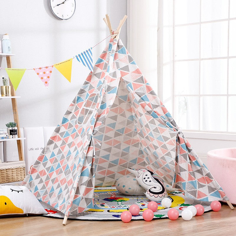 A Indian Tent Children's Indoor Small Tent Outdoor Camping Princess Castle Play House Toy House