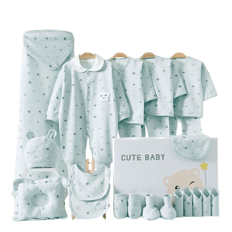 Baby gift box, newborn autumn and winter baby clothes, pure cotton set, male newborn female full term baby gift, 1.5kg