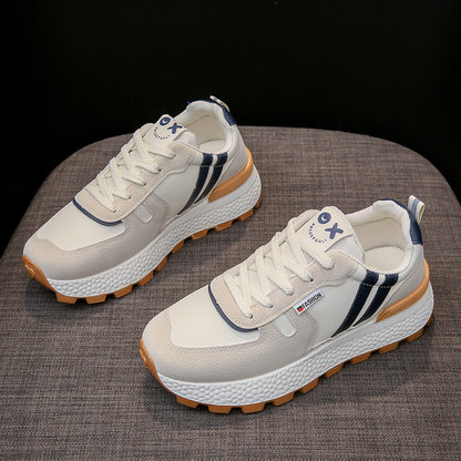 Instagram Korean New Forrest Gump Shoes for Women 2024 Spring Student Sports Running Shoes Casual Shoes Thick Sole Heightened J6107