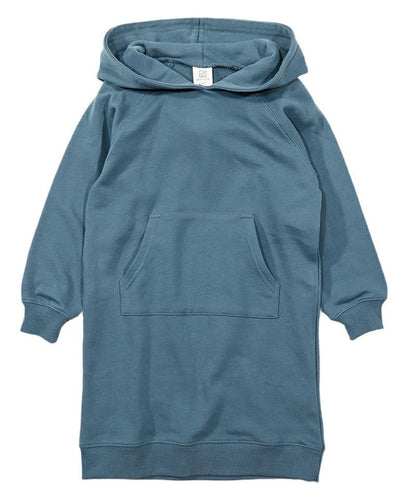 A middle-aged and older children's autumn children's sweater, kangaroo pocket dress, Japanese style soft parent-child hooded long shirt, solid color