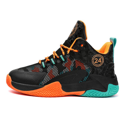 Children's basketball shoes, boys' mesh breathable sports shoes, medium and large children's training trendy children's shoes