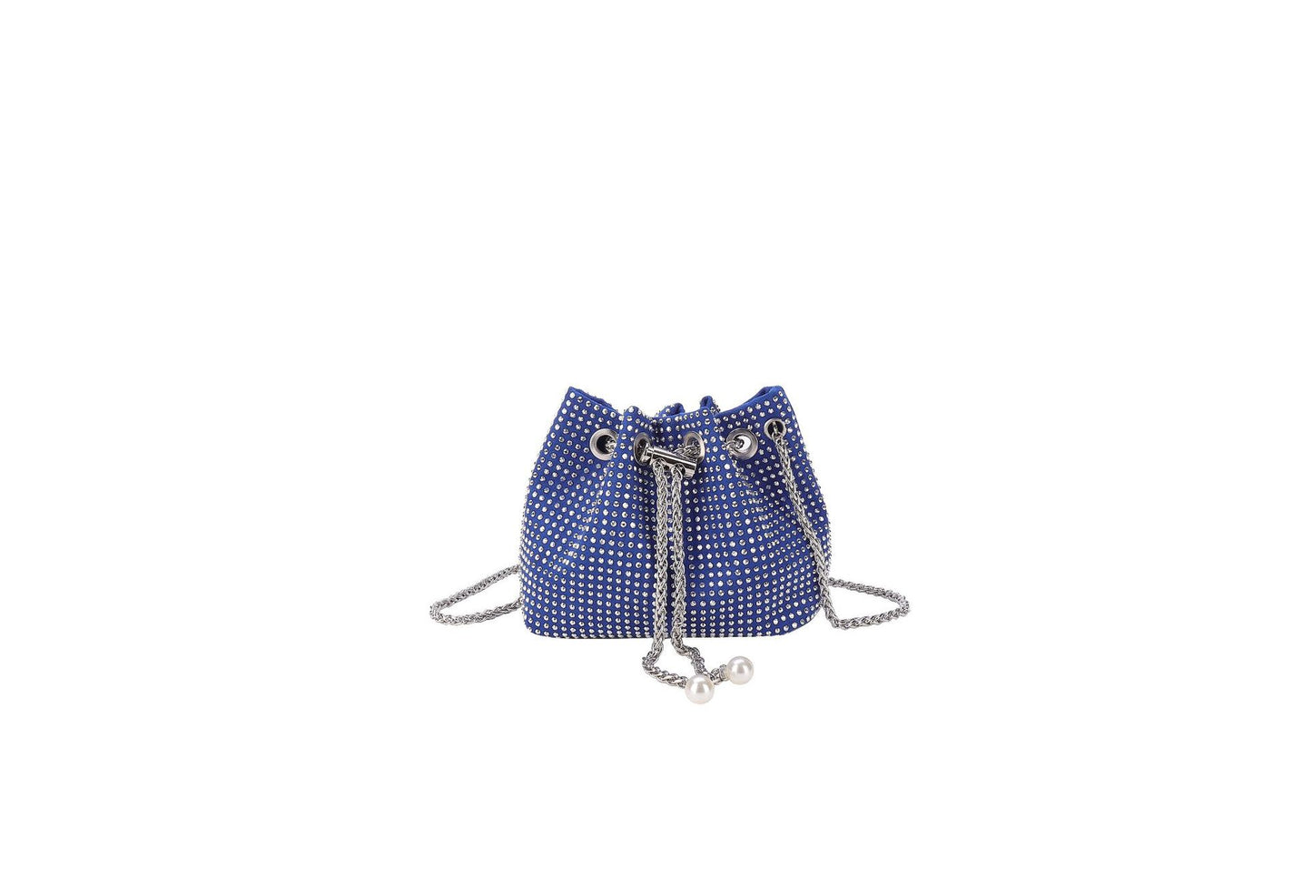 Bolso de mujer con bandolera de diamantes brillantes y bolso tipo cubo