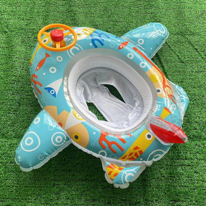 Large padded car horn boat steering wheel cross-border covered swimming ring infant swimming seat