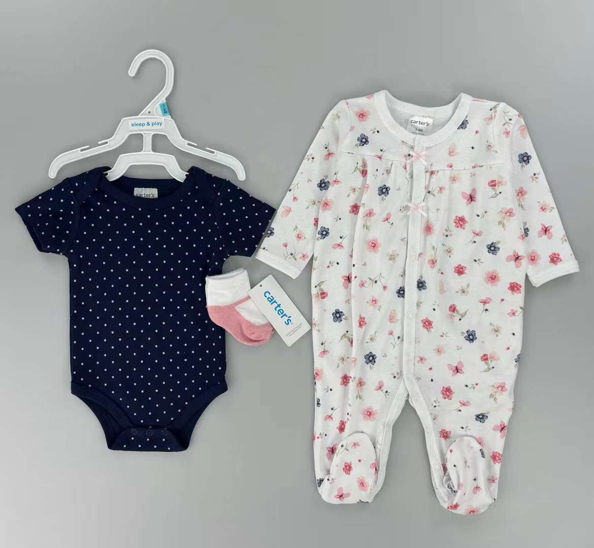 One-piece suit newborn baby 3-piece small size one-piece khaki foreign trade export cross-border wholesale Europe and the United States.