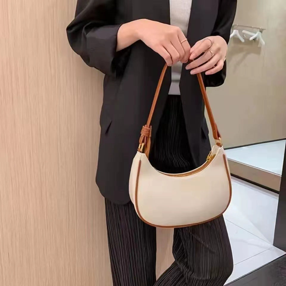 A high-end underarm bag half-moon bag women's new niche design bag 2024 trendy early autumn crescent handbag