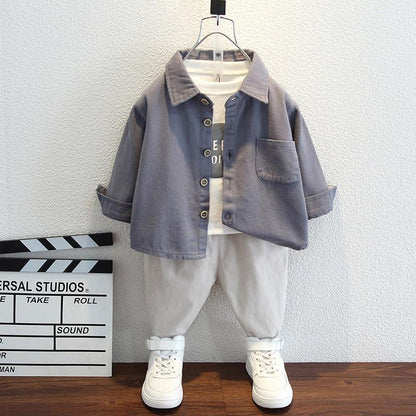 Boys&#039; autumn clothes suit new tide baby western-style boys&#039; clothes children&#039;s clothes spring and autumn new handsome children 0.3KG