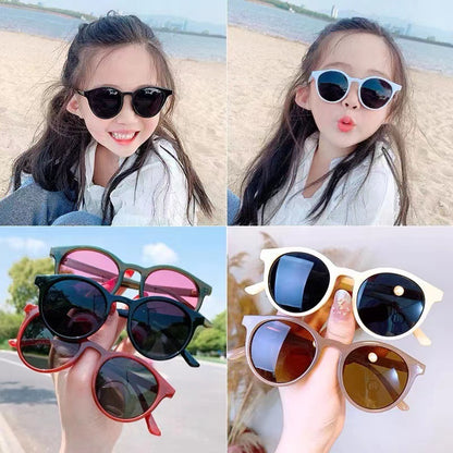 Las nuevas gafas de sol para niños más vendidas de un fabricante, estilo ovalado clásico, gafas de sol para niños y niñas, gafas de sol modernas y resistentes a los rayos UV. 