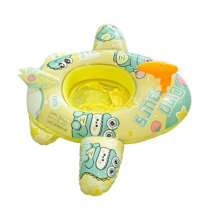 A internet celebrity with water gun airplane seat circle, children's swimming circle, cute cartoon baby water seat circle, inflatable swimming circle